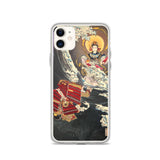 'Hojo Tokimasa Praying to the Sea Goddess' by Yoshitoshi, ca. 1885 - iPhone Case