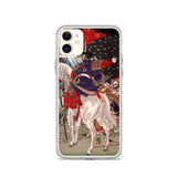 'Sakanoue Tamuramaro in a Rain of Arrows' by Yoshitoshi, 1876 - iPhone Case