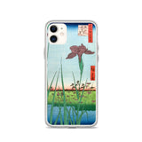 'Horikiri Iris Garden' by Hiroshige, 1857 - iPhone Case