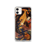 'Saito Oniwakamaru Wrestling A Giant Carp' by Kuniyoshi, ca. 1838 - iPhone Case