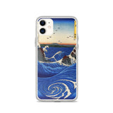 'Awa: Rough Seas At Naruto' by Hiroshige, 1855 - iPhone Case