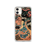 'The Sage Nagasaina Sonja Summoning A Dragon From A Bowl' by Kuniyoshi, 1836 - iPhone Case