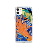 'Phoenix and Lobster' by Kuniyoshi, 1837 - iPhone Case