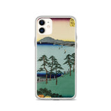 'Oiso: Saigyo's Hermitage at Shigitatsu Marsh' by Hiroshige, 1855 - iPhone Case