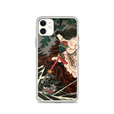 'Princess Kamigashi Attacking An Earth Spider' by Kuniyoshi, 1855 - iPhone Case