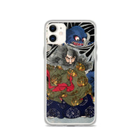 'The Black Cloud Prince Attacked By A Giant Spider' by Yoshitoshi, 1867 - iPhone Case