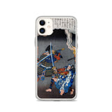 'Juro Sukenari Is Killed By Nitta Shiro Tadatsune' by Hiroshige, ca. 1845 - iPhone Case