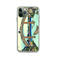 'Under Mannen Bridge at Fukagawa' by Hokusai, ca. 1830 - iPhone Case