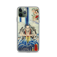 'Mongaku Shonin Under The Nachi Waterfall' by Kuniyoshi, 1860 - iPhone Case