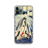 'Hatsuhana Meditating Under The Waterfall', by Kuniyoshi ca. 1842 - iPhone Case