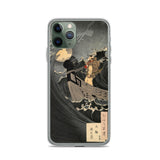 'Benkei Calming The Waves At Daimotsu Bay' by Yoshitoshi, ca. 1885 - iPhone Case