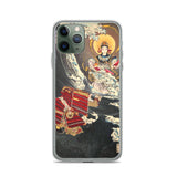 'Hojo Tokimasa Praying to the Sea Goddess' by Yoshitoshi, ca. 1885 - iPhone Case