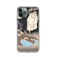 'Lord Teika at Sumiyoshi During the Full Moon' by Yoshitoshi, ca. 1885 - iPhone Case