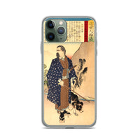 'Saigo Takamori With His Dog' by Yoshitoshi, ca. 1888 - iPhone Case