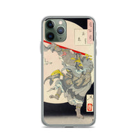 'The Monkey King and the Moon Rabbit' by Yoshitoshi, 1889 - iPhone Case