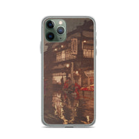 'Kagurazaka Street After A Night Rain' by Yoshida Hiroshi, 1929 - iPhone Case