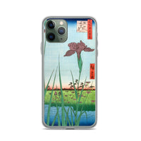 'Horikiri Iris Garden' by Hiroshige, 1857 - iPhone Case