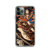 'Tenjiku Tokubei Riding His Fire Toad' by Kuniyoshi, ca. 1828 - iPhone Case