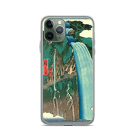 'Shimotsuke: Urami Waterfall on Mount Nikko' by Hiroshige, 1853 - iPhone Case