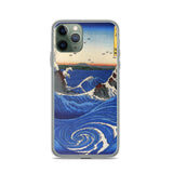 'Awa: Rough Seas At Naruto' by Hiroshige, 1855 - iPhone Case