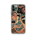 'The Sage Nagasaina Sonja Summoning A Dragon From A Bowl' by Kuniyoshi, 1836 - iPhone Case