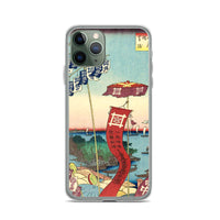 'Kanasugi Bridge and Shibaura' by Hiroshige, 1857 - iPhone Case