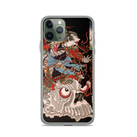 'Samurai Riding A Skull' by Yoshitoshi, 1864 - iPhone Case