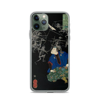 'Taro Mitsukuni Watching Skeletons Battle' by Yoshitoshi, 1865 - iPhone Case