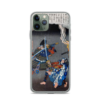 'Juro Sukenari Is Killed By Nitta Shiro Tadatsune' by Hiroshige, ca. 1845 - iPhone Case