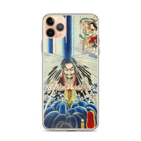 'Mongaku Shonin Under The Nachi Waterfall' by Kuniyoshi, 1860 - iPhone Case