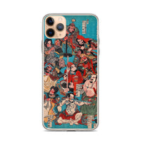 'One Hundred And Eight Heroes of the Shuihuzhuan' (Print 4) by Kuniyoshi, ca. 1830 - iPhone Case