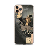 'Benkei Calming The Waves At Daimotsu Bay' by Yoshitoshi, ca. 1885 - iPhone Case