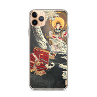 'Hojo Tokimasa Praying to the Sea Goddess' by Yoshitoshi, ca. 1885 - iPhone Case