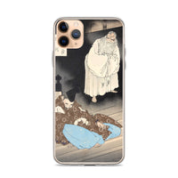 'Lord Teika at Sumiyoshi During the Full Moon' by Yoshitoshi, ca. 1885 - iPhone Case