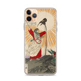 'Emperor Jimmu and the Yata Crow' by Yoshitoshi, 1880 - iPhone Case