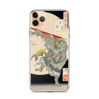 'The Monkey King and the Moon Rabbit' by Yoshitoshi, 1889 - iPhone Case