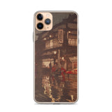 'Kagurazaka Street After A Night Rain' by Yoshida Hiroshi, 1929 - iPhone Case