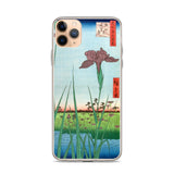 'Horikiri Iris Garden' by Hiroshige, 1857 - iPhone Case