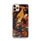 'Saito Oniwakamaru Wrestling A Giant Carp' by Kuniyoshi, ca. 1838 - iPhone Case