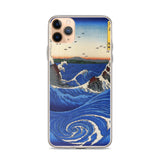 'Awa: Rough Seas At Naruto' by Hiroshige, 1855 - iPhone Case