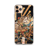 'Musashibo Benkei Fighting Nenoi Oyata' by Yoshitoshi, 1865 - iPhone Case