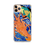 'Phoenix and Lobster' by Kuniyoshi, 1837 - iPhone Case