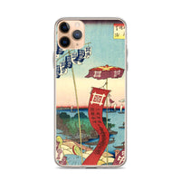 'Kanasugi Bridge and Shibaura' by Hiroshige, 1857 - iPhone Case