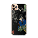 'Taro Mitsukuni Watching Skeletons Battle' by Yoshitoshi, 1865 - iPhone Case