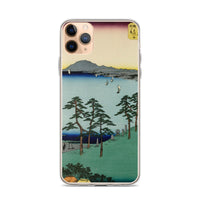 'Oiso: Saigyo's Hermitage at Shigitatsu Marsh' by Hiroshige, 1855 - iPhone Case