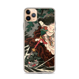 'Princess Kamigashi Attacking An Earth Spider' by Kuniyoshi, 1855 - iPhone Case