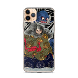 'The Black Cloud Prince Attacked By A Giant Spider' by Yoshitoshi, 1867 - iPhone Case