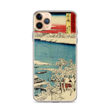 'Musashi: The Sumida River, Morning After Snow' by Hiroshige, 1853 - iPhone Case