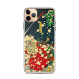 'Snow At Yoshino' (Left Panel) by Yoshitoshi, 1867 iPhone Cases