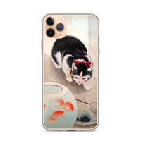 'Cat And Goldfish' by Ohara Koson, 1931 iPhone Case